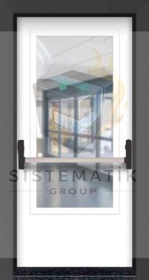 YANGIN KAPISI TEK KANAT CAMLI